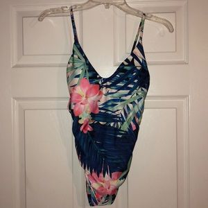Jungle print one piece swim swim suit